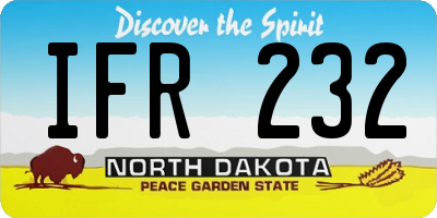 ND license plate IFR232