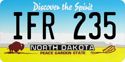 ND license plate IFR235