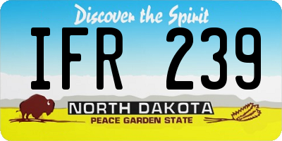 ND license plate IFR239