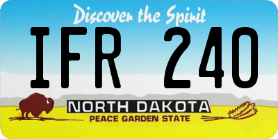 ND license plate IFR240