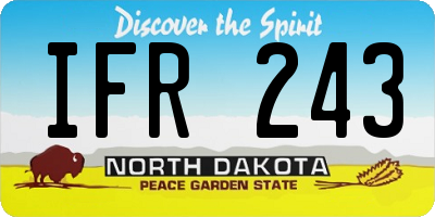 ND license plate IFR243