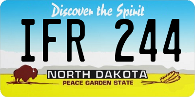 ND license plate IFR244