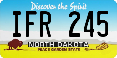ND license plate IFR245