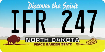 ND license plate IFR247