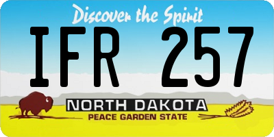 ND license plate IFR257
