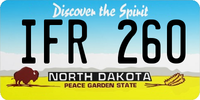 ND license plate IFR260