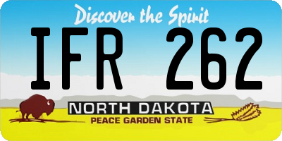 ND license plate IFR262