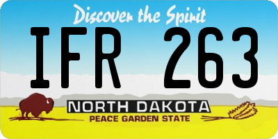 ND license plate IFR263