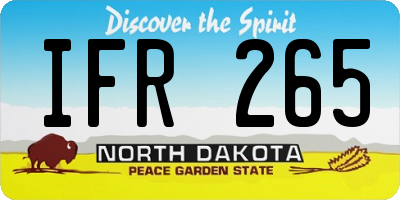 ND license plate IFR265