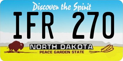 ND license plate IFR270
