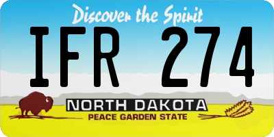 ND license plate IFR274