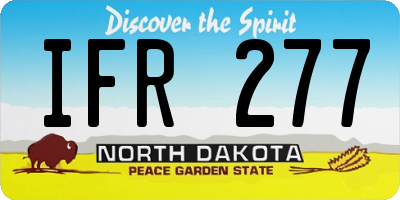 ND license plate IFR277
