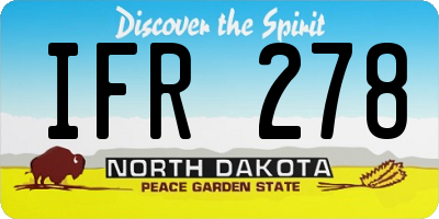 ND license plate IFR278