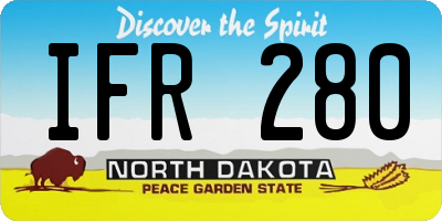 ND license plate IFR280