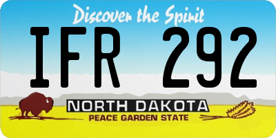 ND license plate IFR292