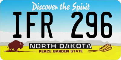 ND license plate IFR296