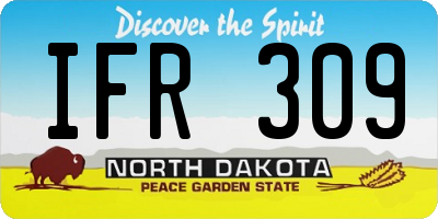 ND license plate IFR309