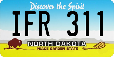 ND license plate IFR311