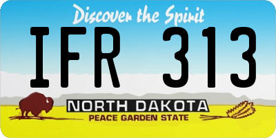 ND license plate IFR313