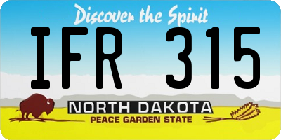 ND license plate IFR315