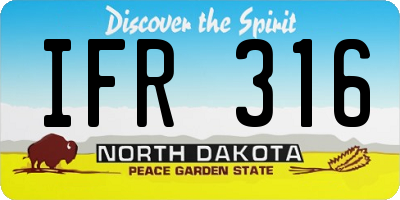 ND license plate IFR316
