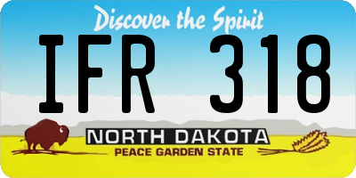 ND license plate IFR318