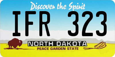 ND license plate IFR323