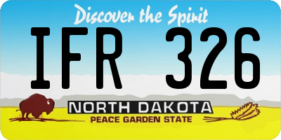 ND license plate IFR326