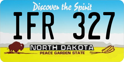 ND license plate IFR327