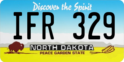 ND license plate IFR329