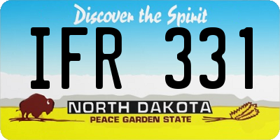 ND license plate IFR331