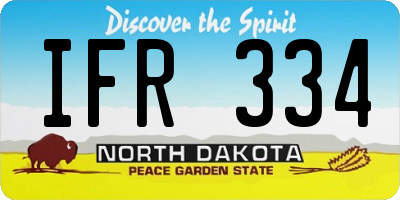 ND license plate IFR334