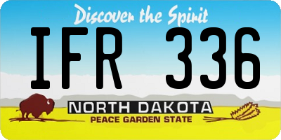 ND license plate IFR336