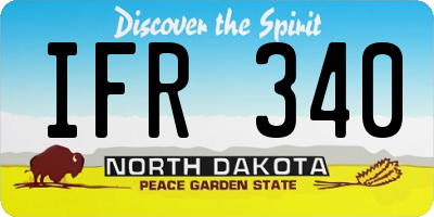 ND license plate IFR340