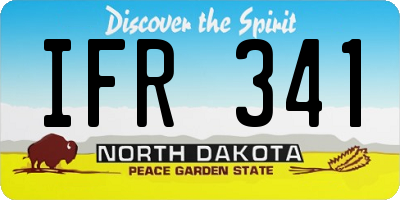 ND license plate IFR341