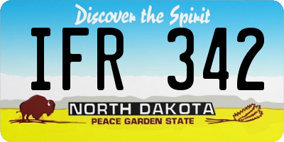 ND license plate IFR342