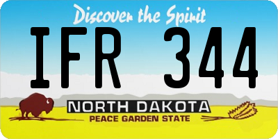 ND license plate IFR344