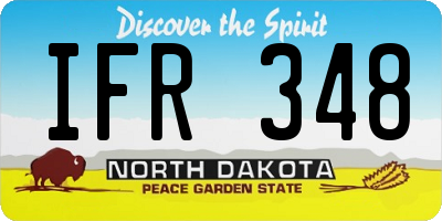 ND license plate IFR348