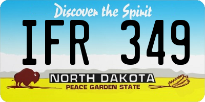 ND license plate IFR349