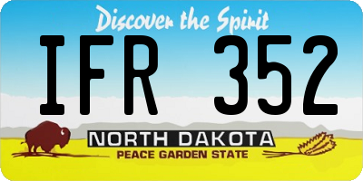 ND license plate IFR352