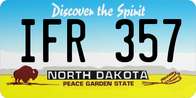 ND license plate IFR357