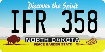 ND license plate IFR358