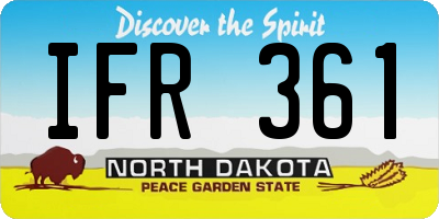 ND license plate IFR361