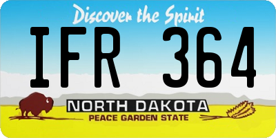 ND license plate IFR364