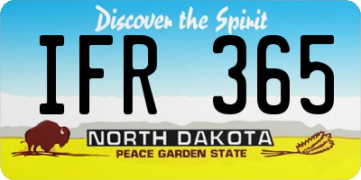 ND license plate IFR365