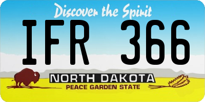 ND license plate IFR366