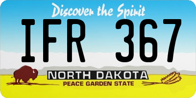 ND license plate IFR367