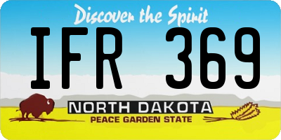 ND license plate IFR369