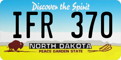 ND license plate IFR370