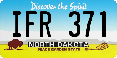 ND license plate IFR371